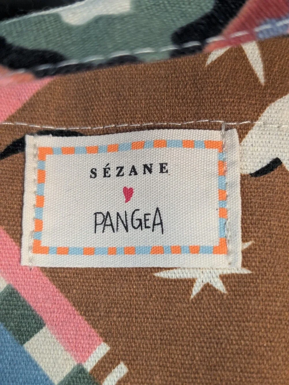 Sézane x Pangea Limited Edition Canvas Tote Bag Coquette Patchwork Print
